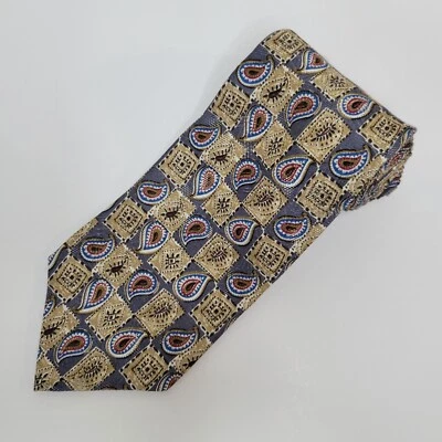 Parisian Signature Men's Silk Neck Tie  57x3.75 Costa Rica Sand Gray Brown - Image 1 of 4