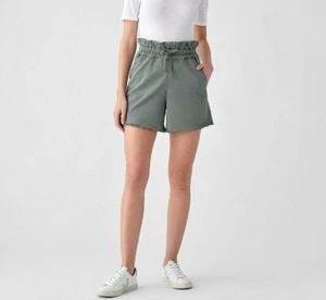 DL1961 Bolso de papel tomillo Yara cintura alta cordón para mujer XS verde - Imagen 1 de 7