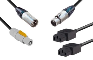 Cavo dmx + alimentazione, XLR 3P Neutrik, PowerCon Out + 2 VDE F, cavo Eurocable - Imagen 1 de 4