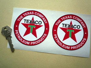 Pegatinas para autos clásicos TEXACO Petroleum Products 3.5 in - Imagen 1 de 1