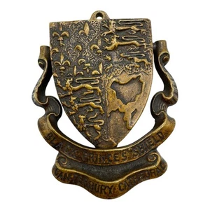 Vintage Brass Door Knocker – Black Prince’s Shield – Canterbury Cathedral - Picture 1 of 10