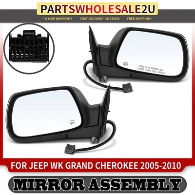 2x Espejo térmico eléctrico con plegable manual para Jeep WK Grand Cherokee 2005-2010 Foto 1 de 4