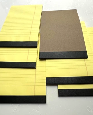 BRANDED 6 Pack Legal Pads 5" X 8", Yellow Note Pads, College Ruled Yellow Lined Paper