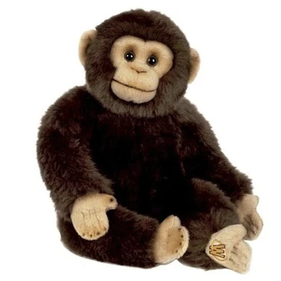 GANZ Webkinz Signature Chimpanzee Plush Monkey Toy Stuffed Animal 11 Inch Brown - Image 1 of 4
