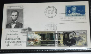 First Day Cover "LINCOLN & The CIVIL WAR" (Cancel Washington, DC) 05-30-1959, 1B - Picture 1 of 2