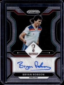 Bryan Robson Auto 2022 Panini Prizm Manchester United, England Autograph - Picture 1 of 2