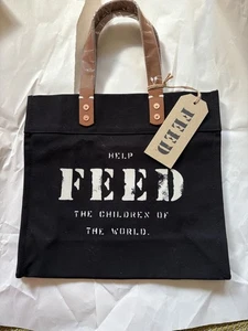 NEU Neu mit Etikett Feed The Children Of The World Beuteltasche Tasche Handtasche schwarz MM - Bild 1 von 8