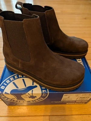 Birkenstock Highwood Botas Chelsea Sin Cordones Gamuza Cuero Moca W 9-9.5, EU 40 Foto 1 de 4