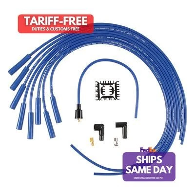 Accel ACL4040B Blue 8 mm Spark Plug Wire Kit fits V8 Performance Racing Parts - Image 1 of 4