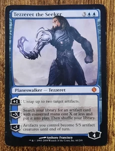 MTG Tezzeret the Seeker- DAMAGED -Shards of Alara Magic the Gathering Card # 60 - Picture 1 of 2