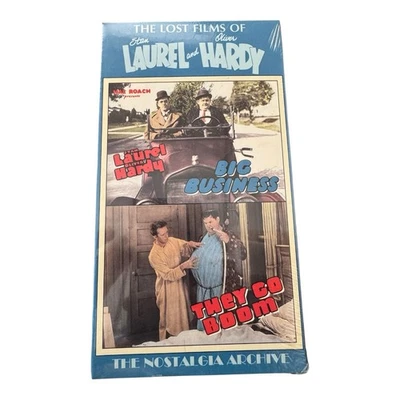 Lost Films of Laurel and Hardy Big Business & They Go Boom Sealed VHS - Image 1 of 2