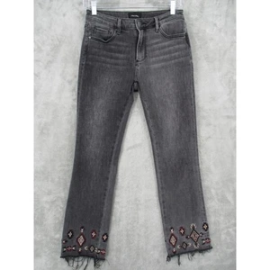 Driftwood Jeans Damen 26 Colette Azteken bestickt Crop Fransen Saum Boho Western - Bild 1 von 17