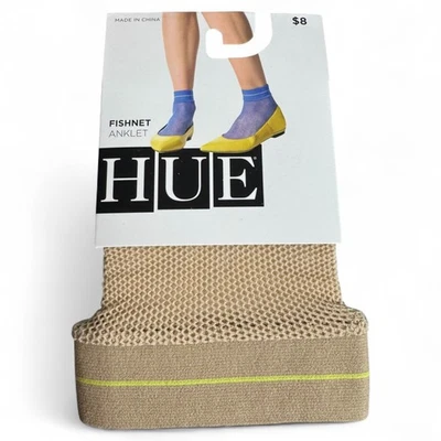 Hue Fishnet Anklet Socks Womens One Size Cream Sporty Glamour - Image 1 of 4