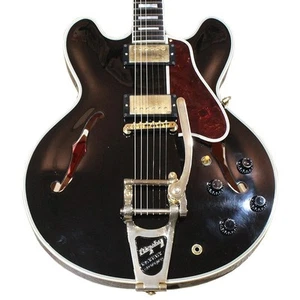 Gibson Custom Shop 2015 ES-355 Bigsby Ebony Memphis Factory w/Hard case - Picture 1 of 8