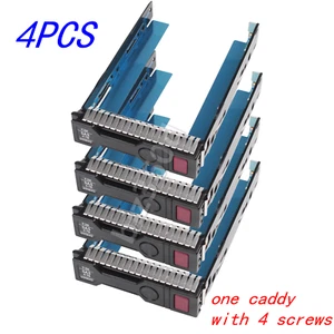 4pcs 3.5" SAS/SATA HDD Drive Tray Caddy 651314 For HP G8 G9 DL380P DL388 DL360P - Picture 1 of 8