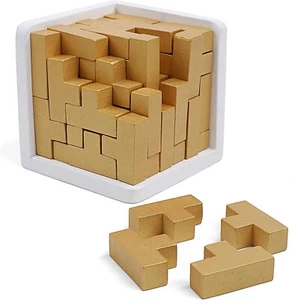 Original 3D Wooden Brain Teaser Puzzle Educational Toy for Kids and Adults Gift - Picture 1 of 8