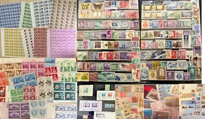 U.S. MINT COLLECTION 400+ VINTAGE STAMPS PLATE BLOCKS / SINGLES / SHEETS / SETS - Picture 1 of 23