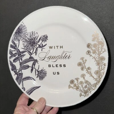 Plato de acento Grasslands Road regalo de gracias “con risa bendícenos” nuevo en caja Foto 1 de 4