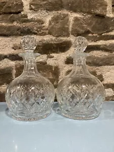 2 x or a pair of vintage Thomas WEBB CORBETT cut glass crystal decanters - Picture 1 of 22