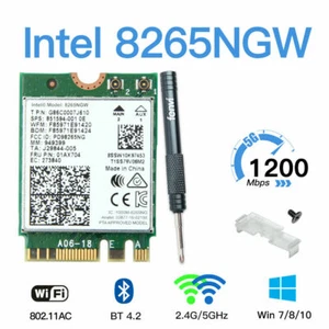 Intel 8265NGW 8265ac M.2 NGFF WiFi Network Card Dual Band M.2 WiFi Adapter BT4.2 - Picture 1 of 5