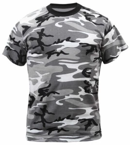 Tee Spring White Camo Short Sleeve Hot Weather T Shirt 100% Cotton RN# 18808 XL - Picture 1 of 5