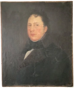 EARLY 19TH CENTURY FRENCH ROMANTICISM PORTRAIT GENTLEMAN OIL PAINTING CIRCA 1830 - Picture 1 of 9