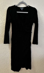 Modcloth Knit On The Town Faux Wrap Ribbed Speckle Midi Dress New Size S #10 - Picture 1 of 8
