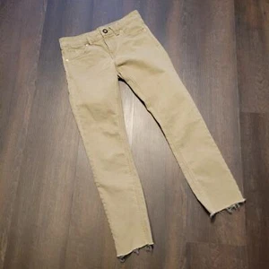 Volcom Jeans Men's 30/29 Tan Vorta Slim Straight Frayed Durable Comfortable - Picture 1 of 5
