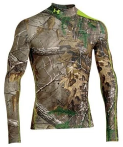 Under Armour men's Infrared Evo Mock BaseLayer Camo top Shirt - Small - Realtree - Picture 1 of 4