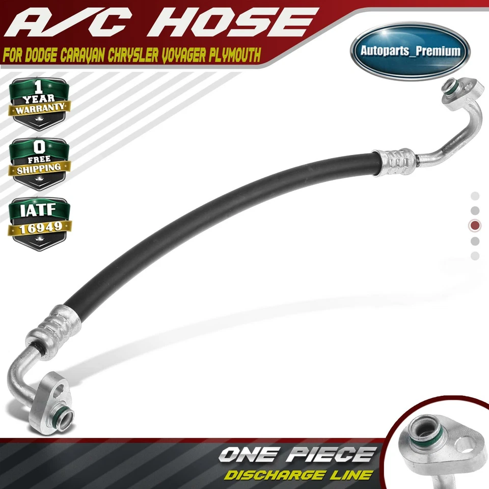 1x Manguera de descarga de refrigerante de aire acondicionado para Chrysler Voyager 2000 Dodge Grand L4 2,4 L Foto 1 de 4