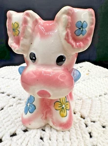Vintage Ceramic 1960's Flower Puppy Dog Planter Pink Marylin Exclusive - Picture 1 of 11