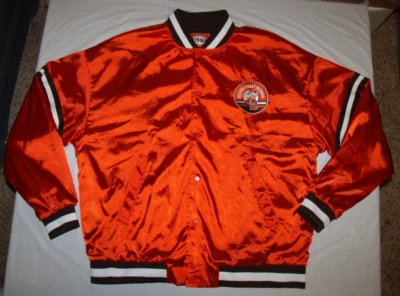 Chaqueta Cleveland Browns Naranja Satinado Porta Billetes de Temporada Exclusiva XL Ligera Foto 1 de 4