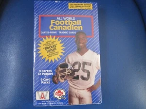 Unopened Box of 1991 ALL WORLD CANADIAN FOOTBALL Trading Cards CFL 36 packs of 9 - Picture 1 of 5