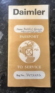 Daimler Passport To Service 1973 Supplier Sturgess. Series 1/2 Sovereign XJ6/12 - Picture 1 of 11
