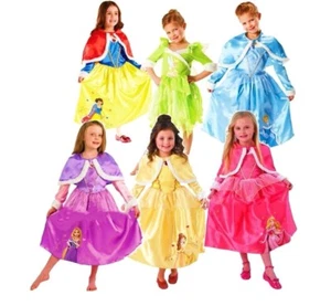 Niñas DISNEY Princesa Disfraces Vestido Elegante Belle Cenicienta Blancanieves y más - Imagen 1 de 11