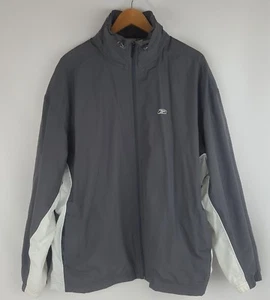Reebok Track Jacket Mens Large 43" Gray Hoodie Full Zip Running Athletic Jogging - Picture 1 of 4