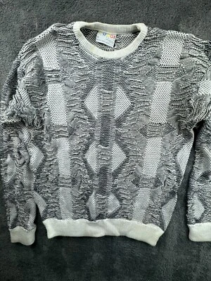 Coogi Small Black White Sweater Pullover Cotton Australia Long Sleeve Designer - Image 1 of 4