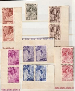 BELGIEN , 1941 MI. 553-364, COB 556/67 KOMPLETTE PAARE, RÄNDER MNG, - Bild 1 von 2