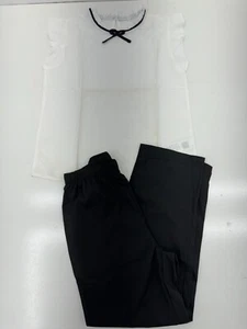 Shein Teen White Sleeveless Top Black Pants Outfit Girls Size 14Y - Picture 1 of 7