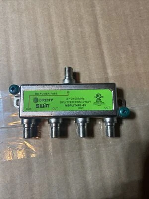 20 DIRECTV   4-Way High Frequency MRV GREEN LABEL SWM Splitter MSPLIT4R1 - Image 1 of 4