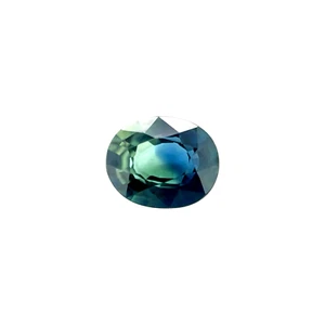 AUSTRALIAN 1.05ct NATURAL Blue Green PARTI Colour Sapphire Oval Cut 6.5x5.3mm - Picture 1 of 3