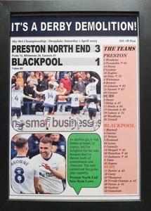 Preston North End 3 Blackpool 1 - 2023 Championship - impresión de recuerdo - Imagen 1 de 5