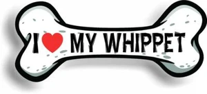 I Love My West Whippet Car Magnet Bumper Sticker 3"x7" - Bild 1 von 5