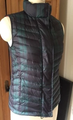 Chaleco acolchado Talbots a cuadros plumón de ganso XS NUEVO SIN ETIQUETAS Foto 1 de 4
