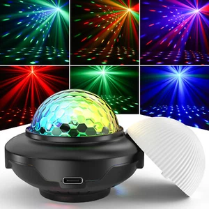 RGB LED DJ Lights USB Stage Lighting Magic Ball Light 7 Modes Disco Party KTV - Picture 1 of 8