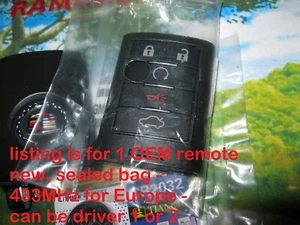433MHz OEM #2 Cadillac CTS STS 25943679 Remote Smart Key Fob Transmitter For EU - Picture 1 of 6