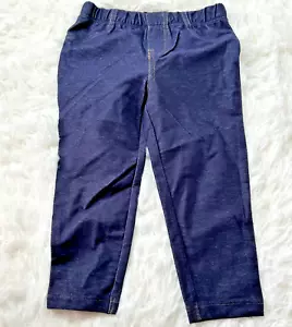 Carters Pull On Elastic Pants Unisex baby Size 24 Months Blue Jeans Bottoms NWT - Picture 1 of 3