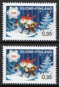 Finnland 1974, Weihnachtsset postfrisch, Mi 758x und 758y Kat 4,5€ - Bild 1 von 1