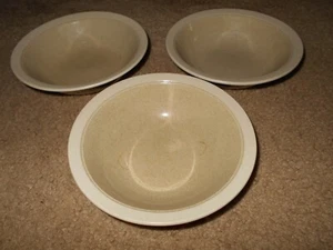 Mikasa Stone Craft SAND PIPER CF404 Set/s of 3 Rim Bowls 6 3/4" salad dessert - Picture 1 of 4