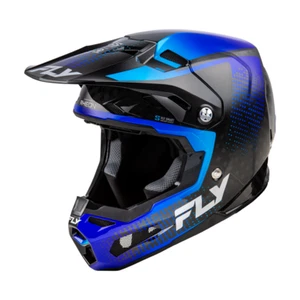 2026 Fly Racing Formula S Carbon Protocol Motocross Helmet Black Blue Adult - Picture 1 of 4